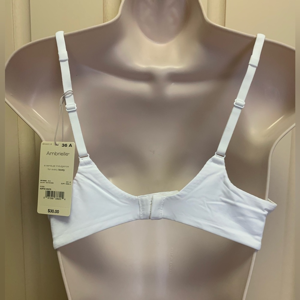 Ambrielle Smooth Revolution Wireless Bra-Optic White-36A-NWT - Picture 3 of 9